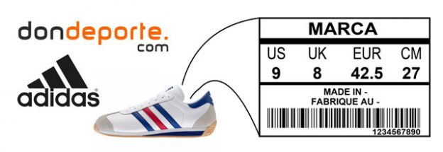 Guía de tallas de Adidas
