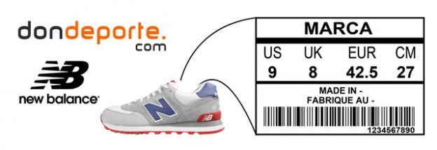 Guía de tallas de New Balance