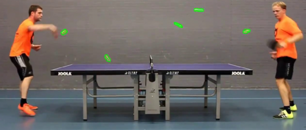 jugadores de ping pong