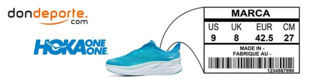 Equivalencias tallas zapatillas de correr Hoka